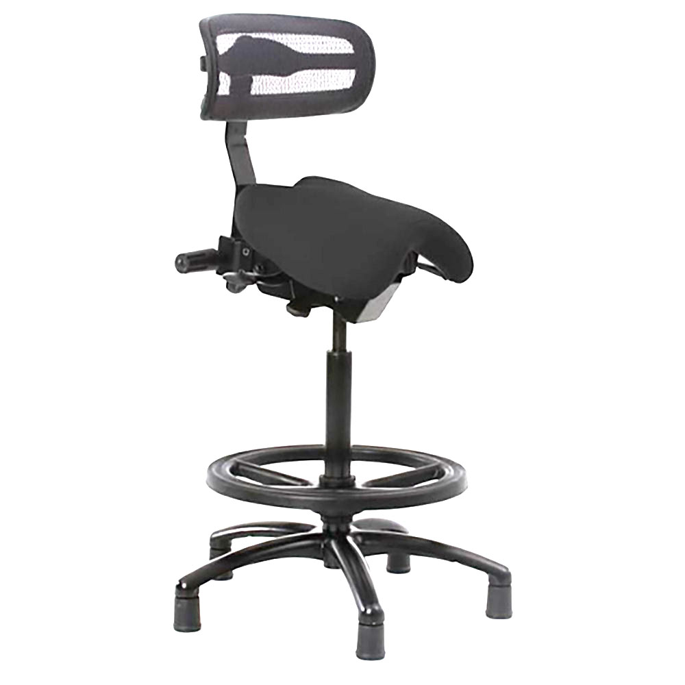 Ergolab Performer Series Studio Stool with Backrest