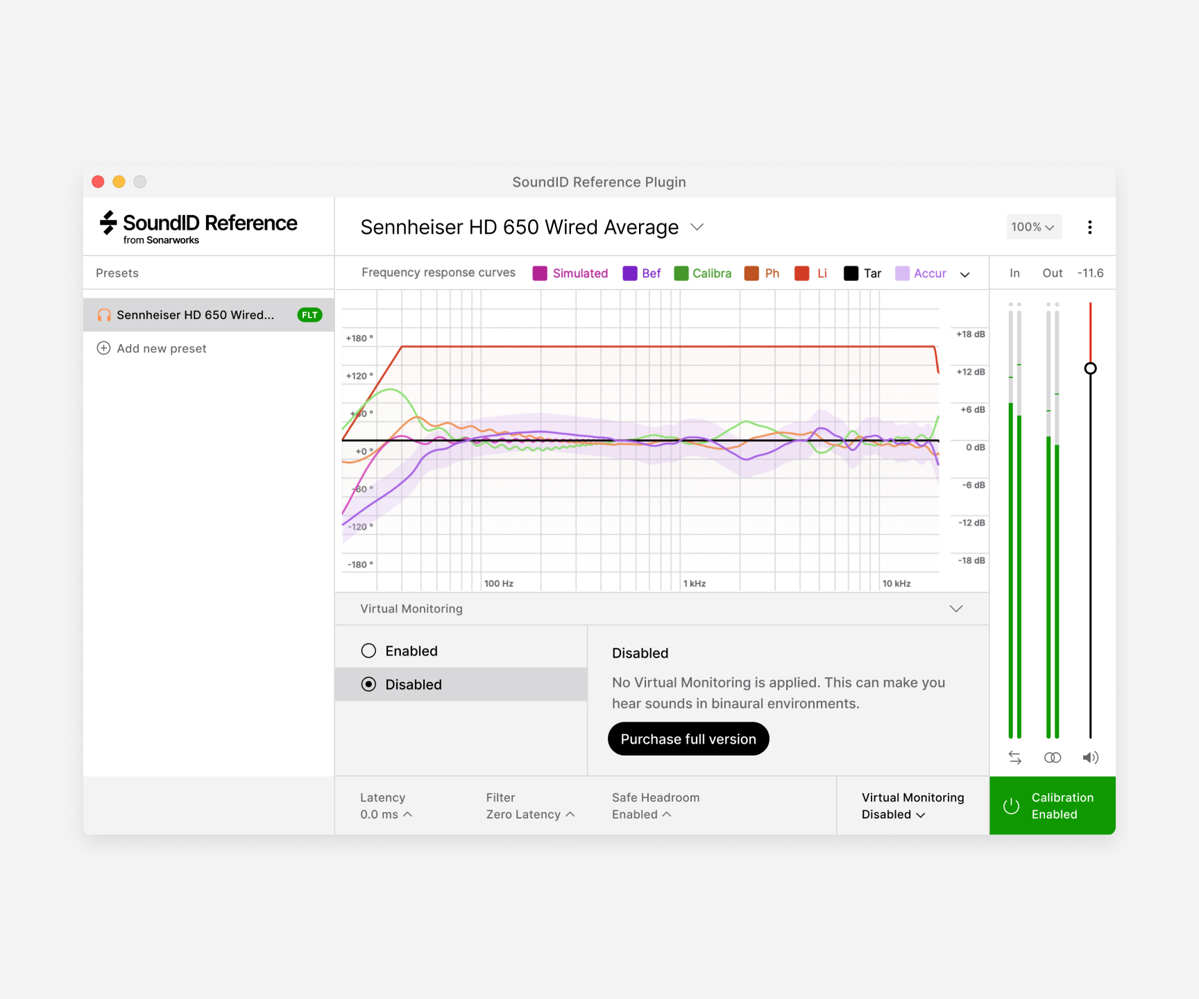 Sonarworks SoundID Reference Virtual Monitoring